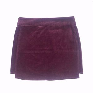 Forever 21 Velvet Maroon Mini Skirt — Size S (EUC)